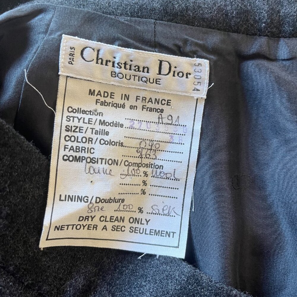 Christian Dior Vintage Wool Pencil Skirt